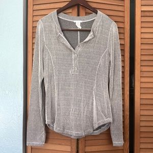 Black & white striped Henley